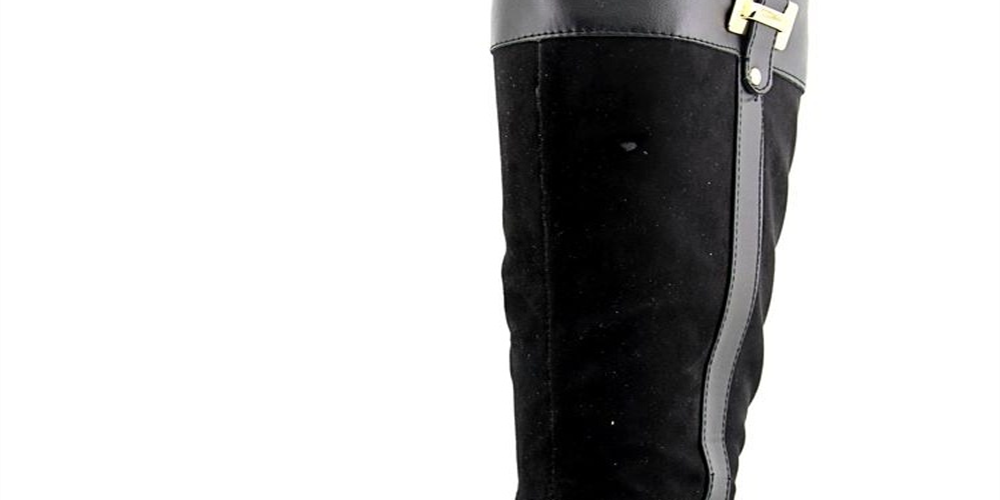 Karen Scott Women's Deliee Almond Toe Knee High Fashion Boots Black Size 6.5M-WC