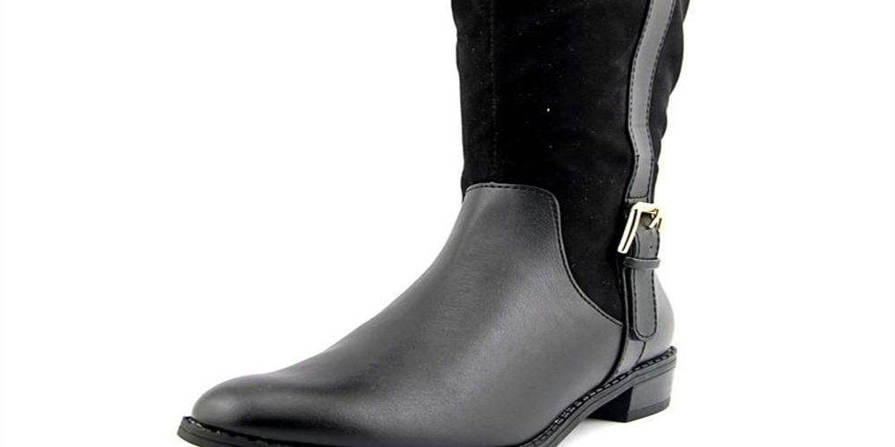 Karen Scott Women's Deliee Almond Toe Knee High Fashion Boots Black Size 6.5M-WC