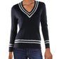 Lauren Ralph Lauren Women's Plus Size Metallic Cricket Sweater Navy Size 3X