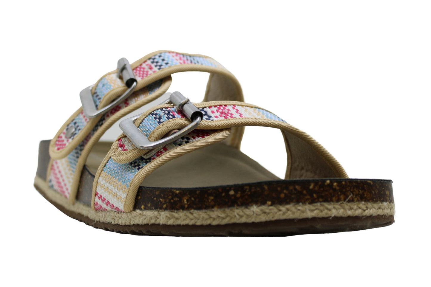 Madden Girl Women's Bundles Open Toe Casual Slide Sandals Blue Size 8.5 M