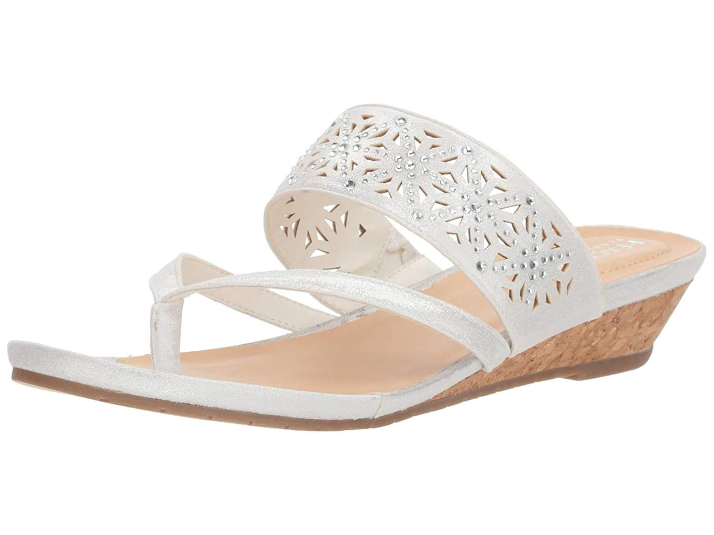 Kenneth Cole Reaction Women's Great Chime Perforated Strap Sandal White Size 6.5 M