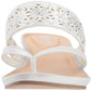 Kenneth Cole Reaction Women's Great Chime Perforated Strap Sandal White Size 6.5 M