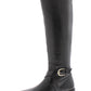 INC International Concepts Women's Fadora Boot Leather Round Toe Black