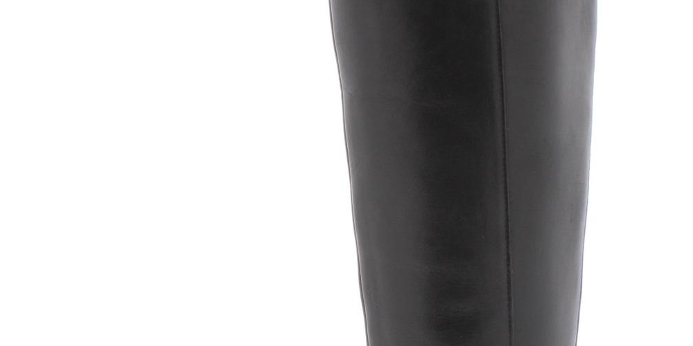 INC International Concepts Women's Fadora Boot Leather Round Toe Black