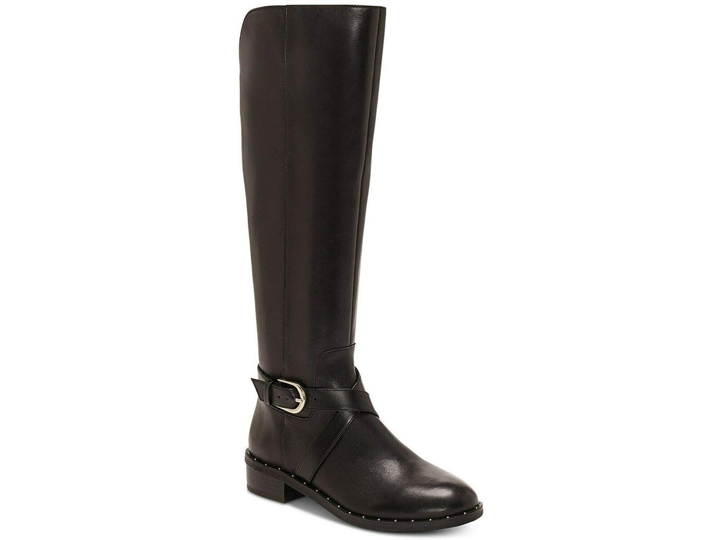 INC International Concepts Women's Fadora Boot Leather Round Toe Black
