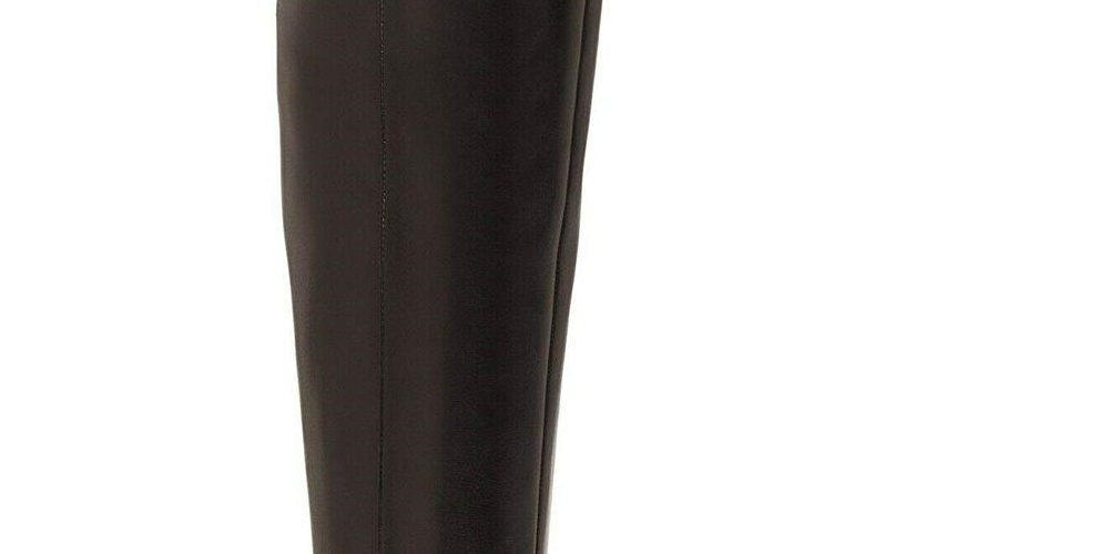 INC International Concepts Women's Fadora Boot Leather Round Toe Black