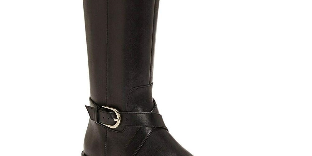 INC International Concepts Women's Fadora Boot Leather Round Toe Black