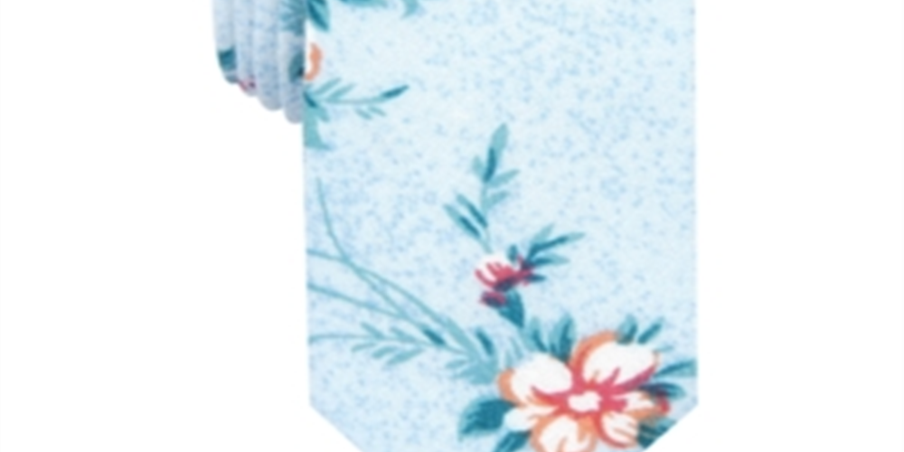 Penguin by Munsingwear Men's Marino Floral Professional Neck Tie Blue One Size