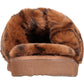 INC International Concepts Women's Animal Print 0.5 Platform Fur Trim Yayla Round Toe Platform Slip on Slippers Brown Size 5 M