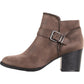 American Rag Women's Zipper Trim Buckle Accent Comfort Milly Round Toe Block Heel Zip up Booties Brown Size 10 M