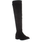 Material Girl Women's Darcell Round Toe Over Knee Riding Boots Black Size 9.5M