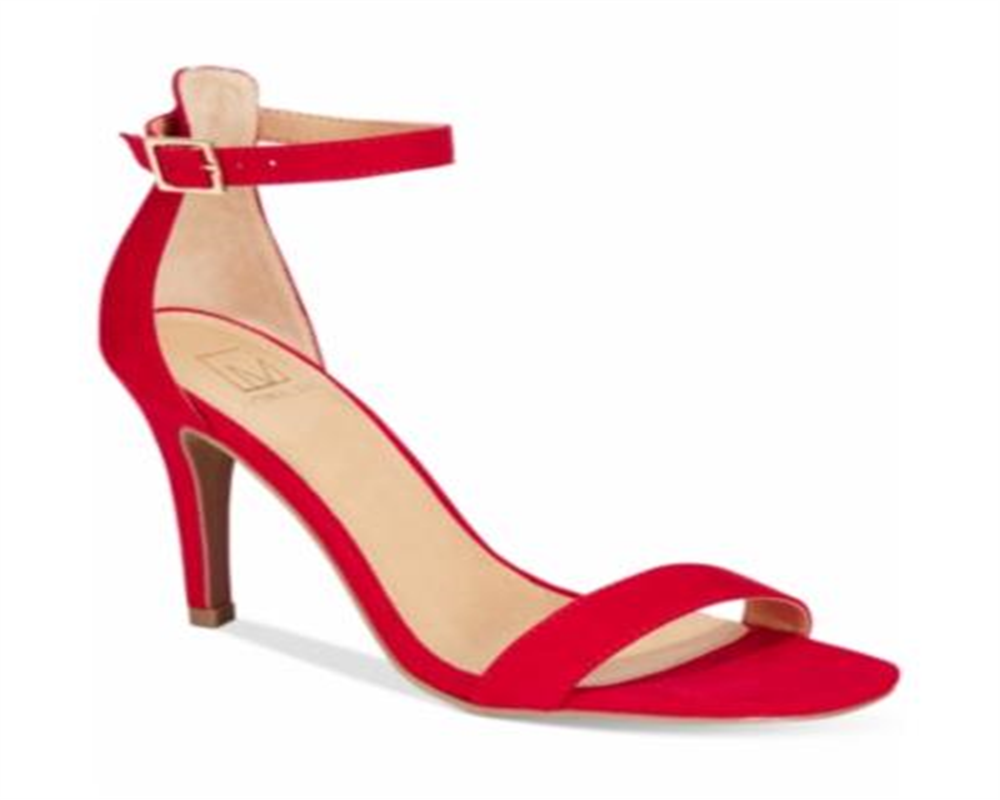 Material Girl Women's Blaire Two-Piece Dress Sandals Shoes Red Size 7.5 W
