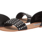 Steven Madden Women's Corey-s Flat Sandal Black Size 9.5