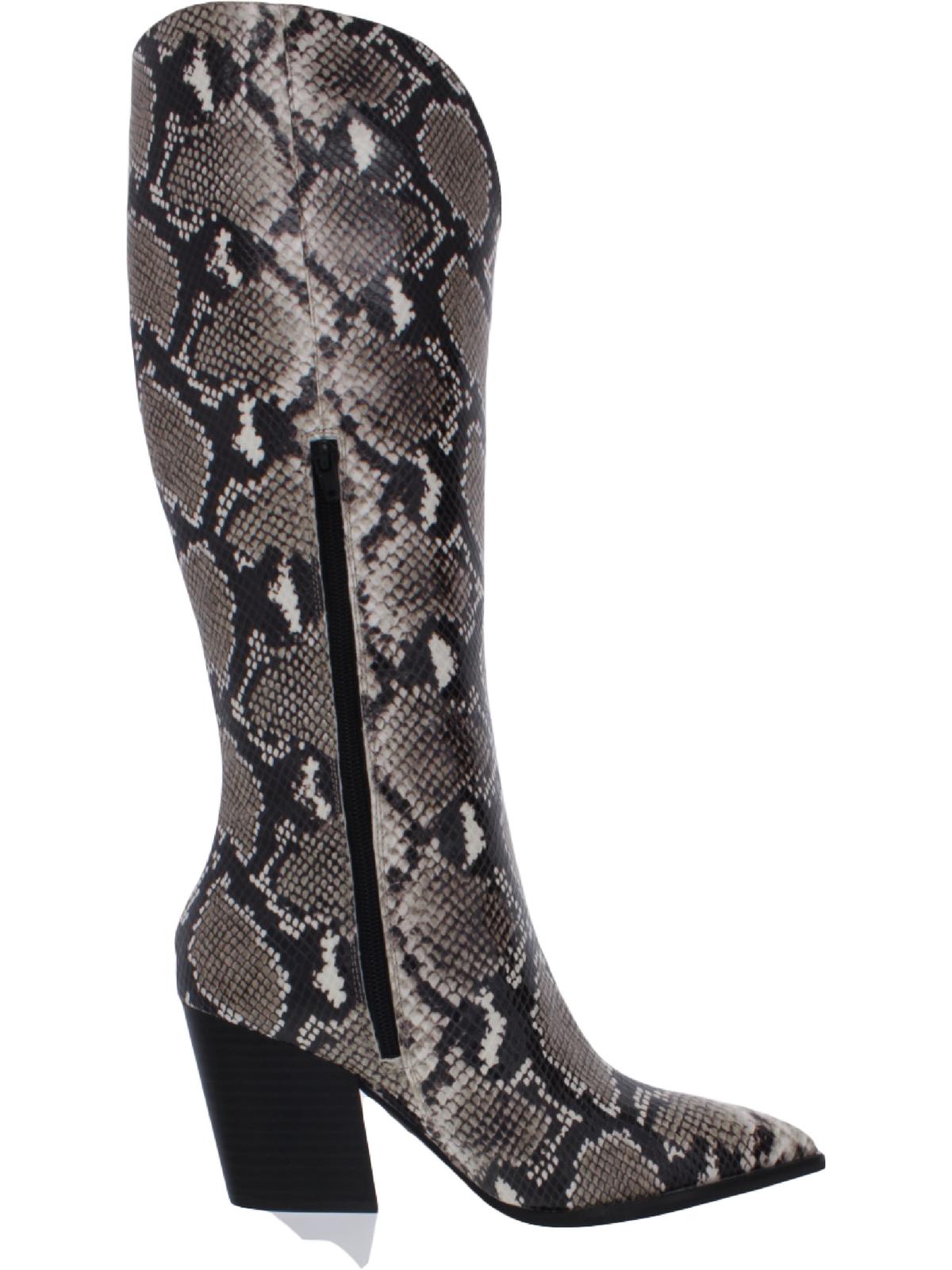 INC International Concepts Women's Sukep Pointed Toe Pull on Knee High Boots Brown Size 9.5M