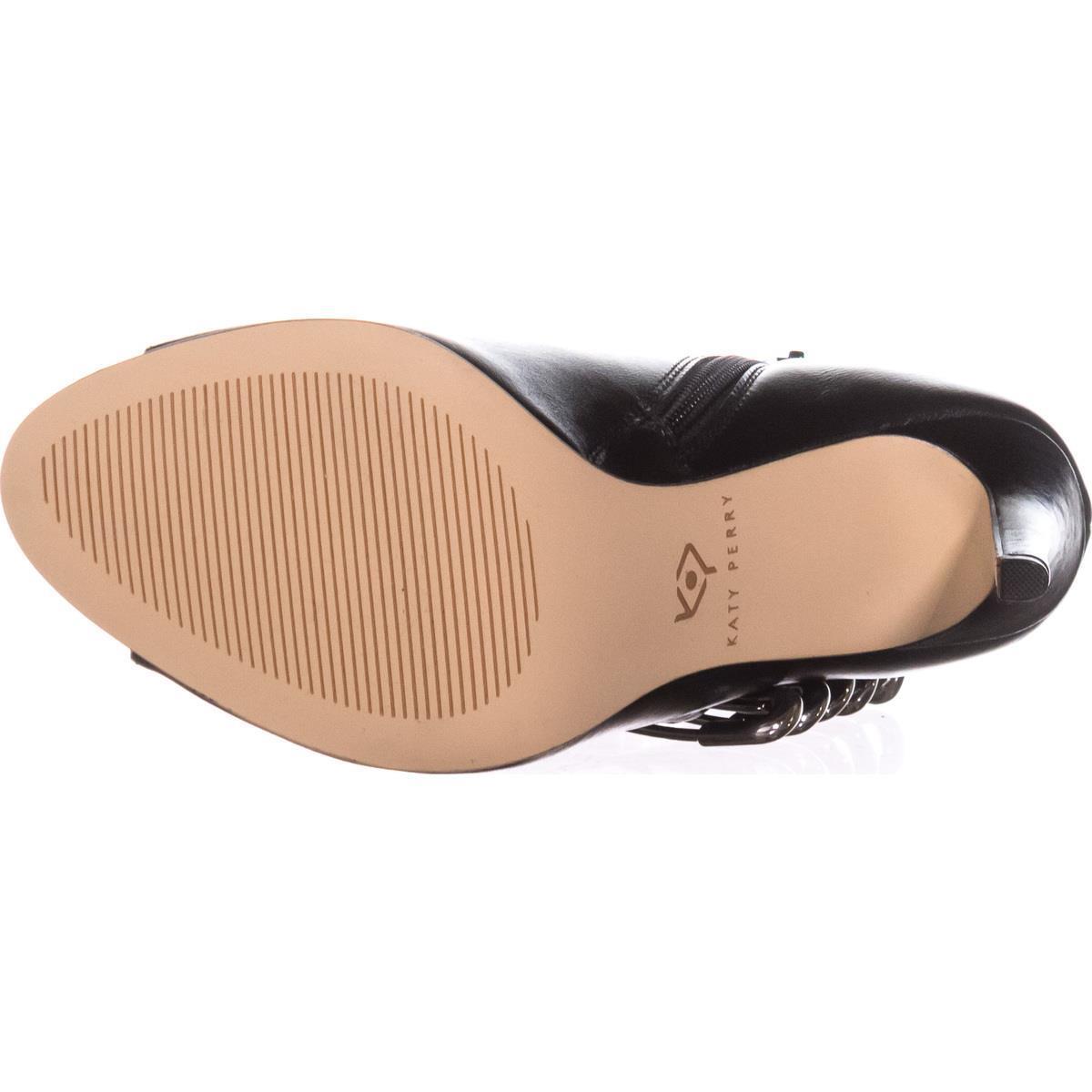 Katy Perry Women's the Unity Peep Toe Booties Black Size 5.5 M