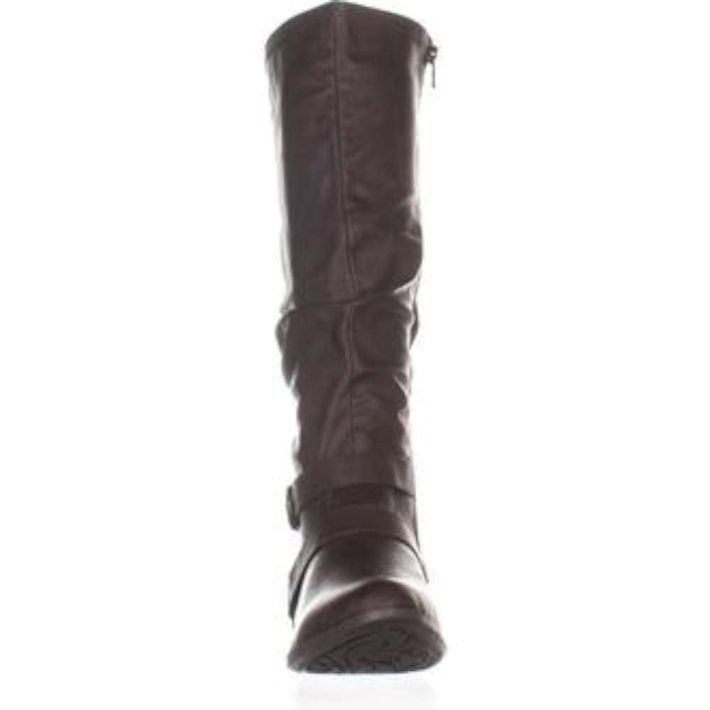 White Mountain Women's Fairfield Almond Toe Mid Calf Riding Boots Brown Size 6.5 M