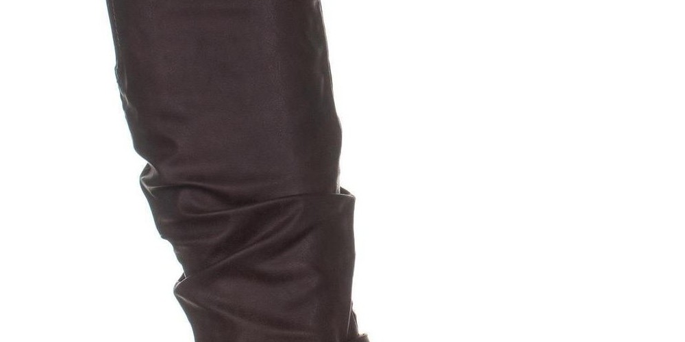 White Mountain Women's Fairfield Almond Toe Mid Calf Riding Boots Brown Size 6.5 M