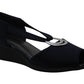 Karen Scott Women's Yolandah Open Toe Casual Platform Sandals Blue Size 7.5 M