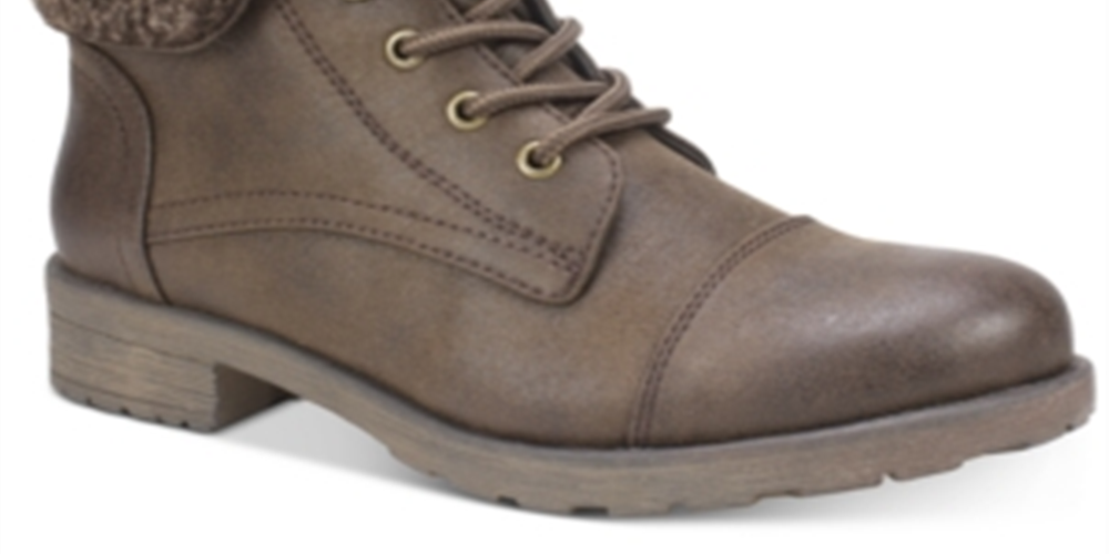 White Mountain Women's Stone Fabric Fleece Deuna Almond Toe Brown Size 9.5