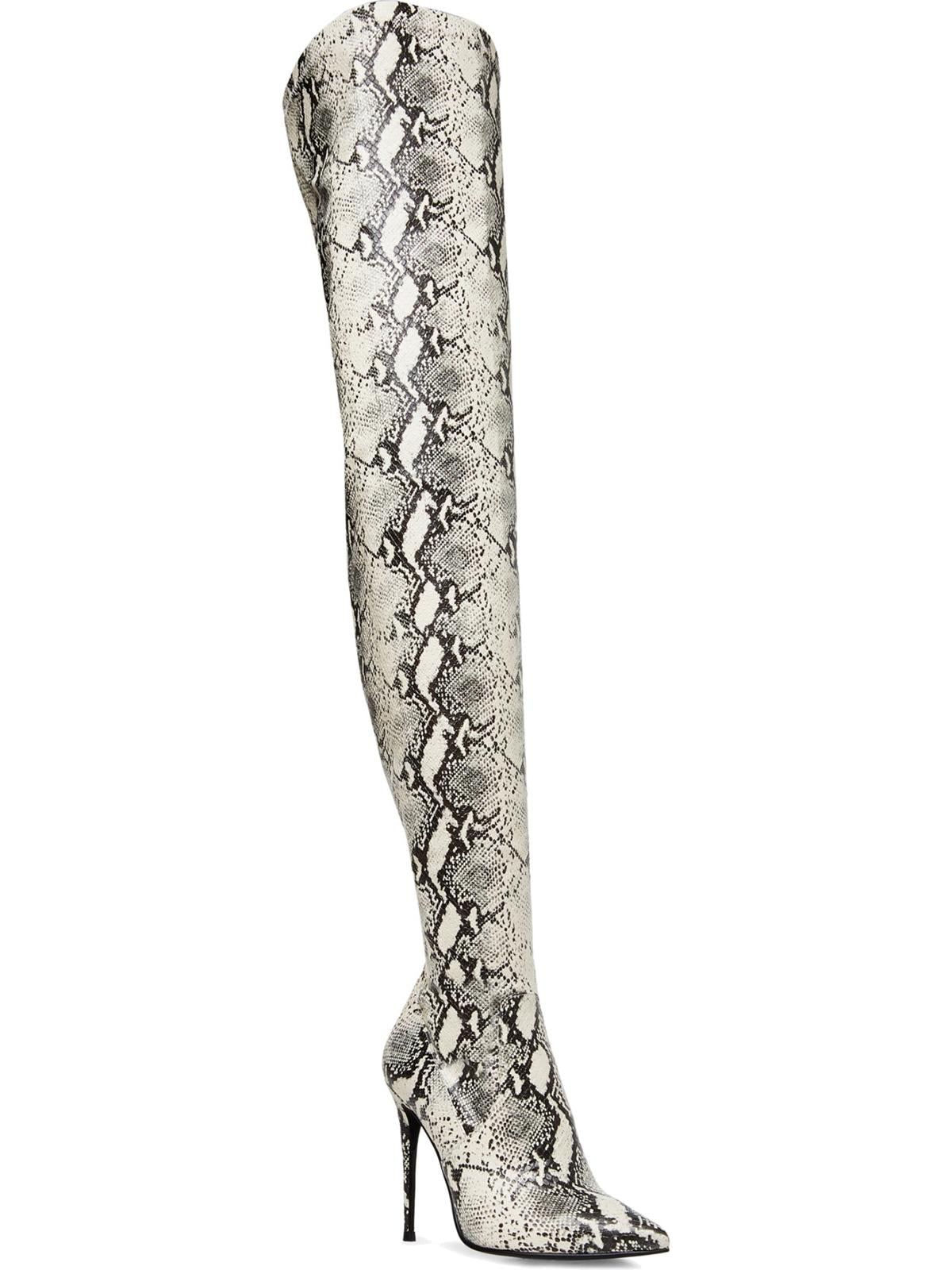 Steven Madden Women's Dominique Thigh High Over the Knee Boots Grey Size 6.5 M