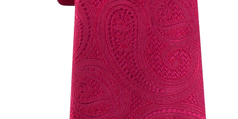 Michael Kors Men's Silk Paisley Neck Tie Red One Size