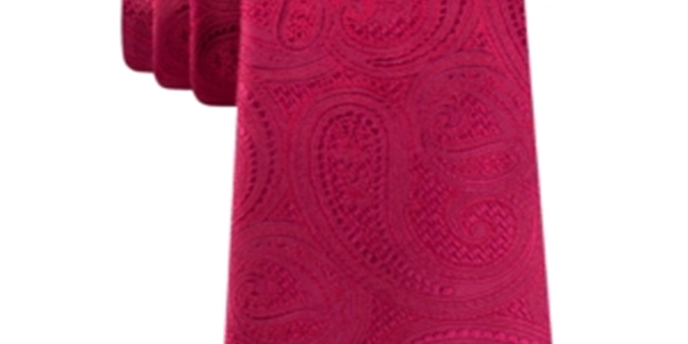 Michael Kors Men's Silk Paisley Neck Tie Red One Size
