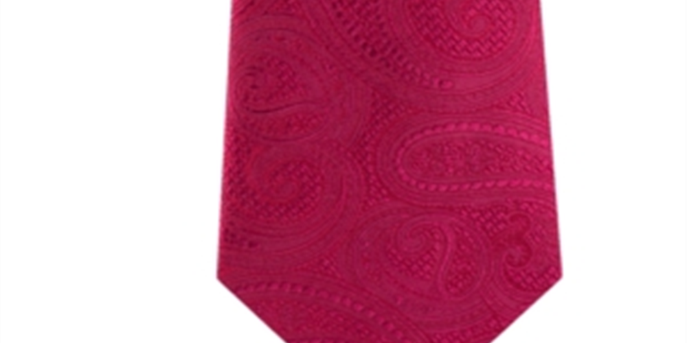 Michael Kors Men's Silk Paisley Neck Tie Red One Size