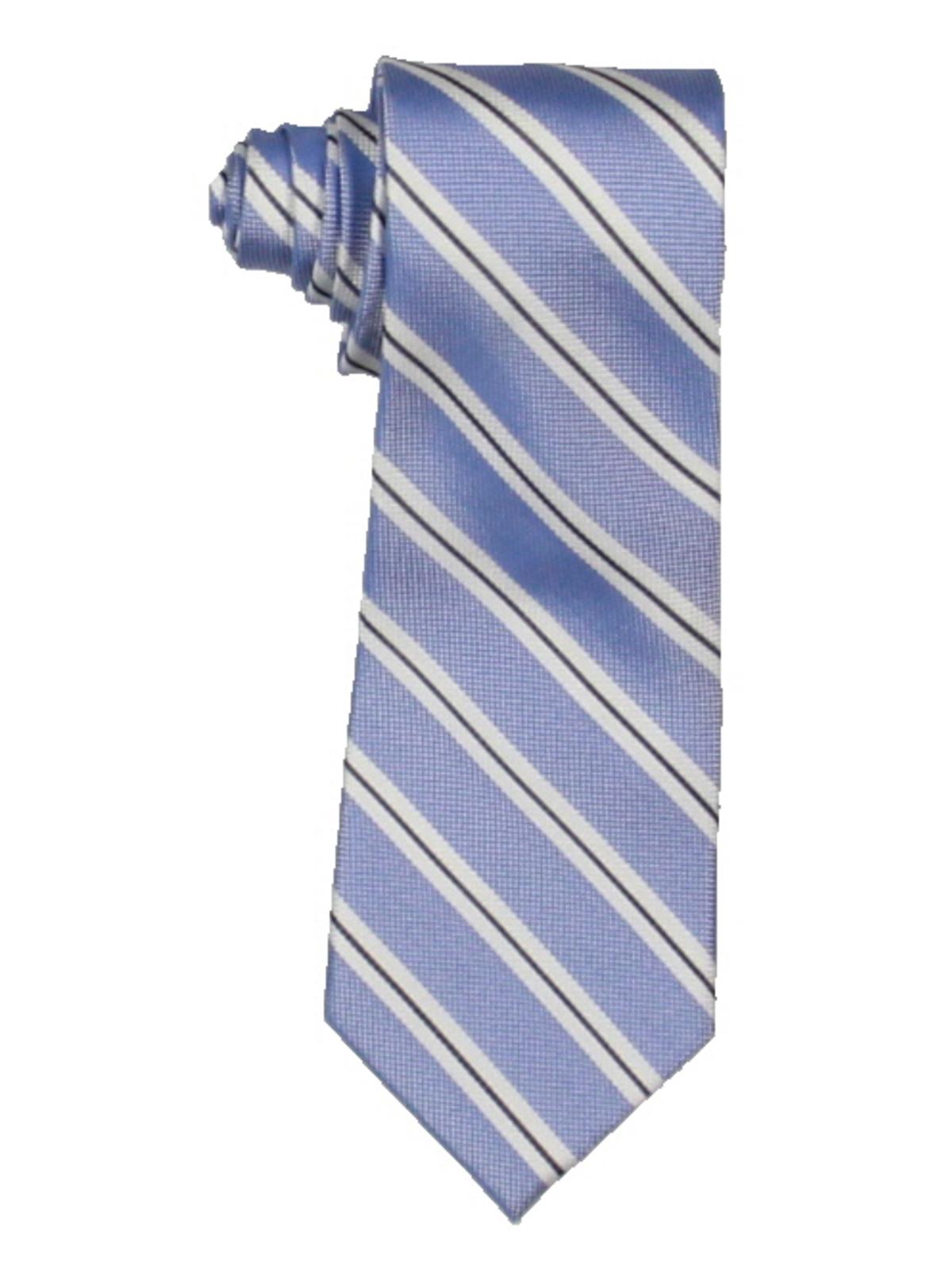 Tommy Hilfiger Men's Dallas Silk Blend Striped Neck Tie Blue One Size