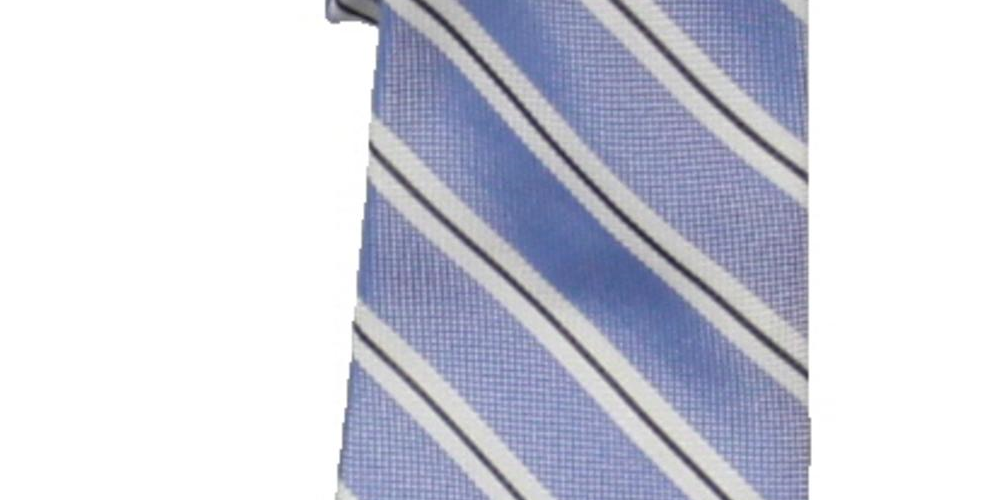 Tommy Hilfiger Men's Dallas Silk Blend Striped Neck Tie Blue One Size