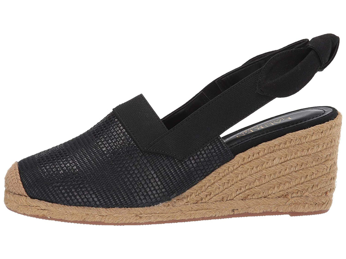 Ralph Lauren Women's Helma Espadrille Wedge Sandal Black Size 10 B
