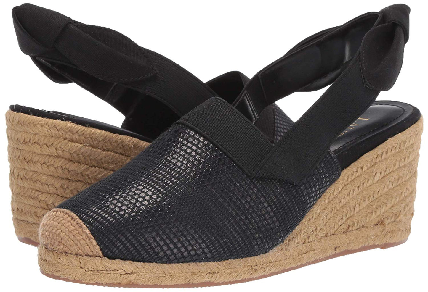 Ralph Lauren Women's Helma Espadrille Wedge Sandal Black Size 10 B