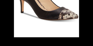 Enzo Angiolini Women's Donata Leather Pointed Toe Classic Pumps Black Size 9.5M