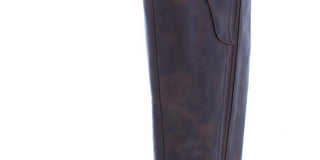 Guess Women's Harson Faux Leather Over the Knee Boots Dark Brown Size 6.5 M