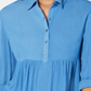 Style & Co Women's Petite Babydoll Tunic Shirt -Blue Size PP