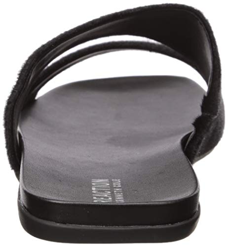 Kenneth Cole Reaction Women's Cutout Flat Sandals Shoes Black Size 8.5 M