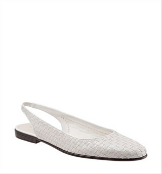 Trotters Lucy Sling Back Flats White Size 6.5 W