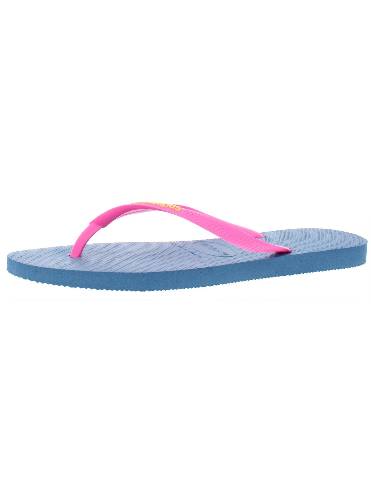 Havaianas Women's Logo Pop up Flip Flop Blue Size 6.5