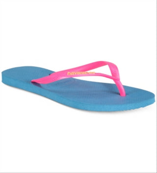 Havaianas Women's Logo Pop up Flip Flop Blue Size 6.5