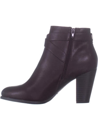 Call It Spring Women's Tecia Buckle Ankle Boots Bordo Red Size 7 B