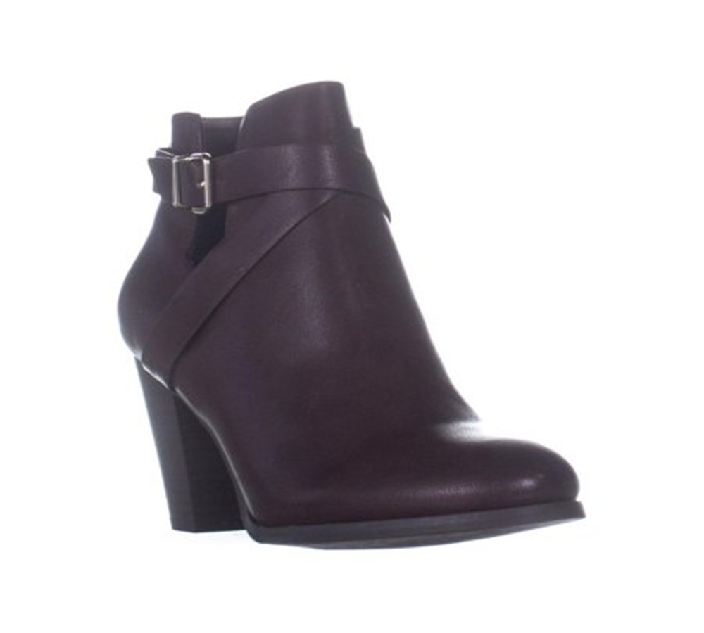 Call It Spring Women's Tecia Buckle Ankle Boots Bordo Red Size 7 B