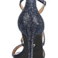 Thalia Sodi Women's Round Toe Stiletto Buckle Dress Sandals Blue 9 W