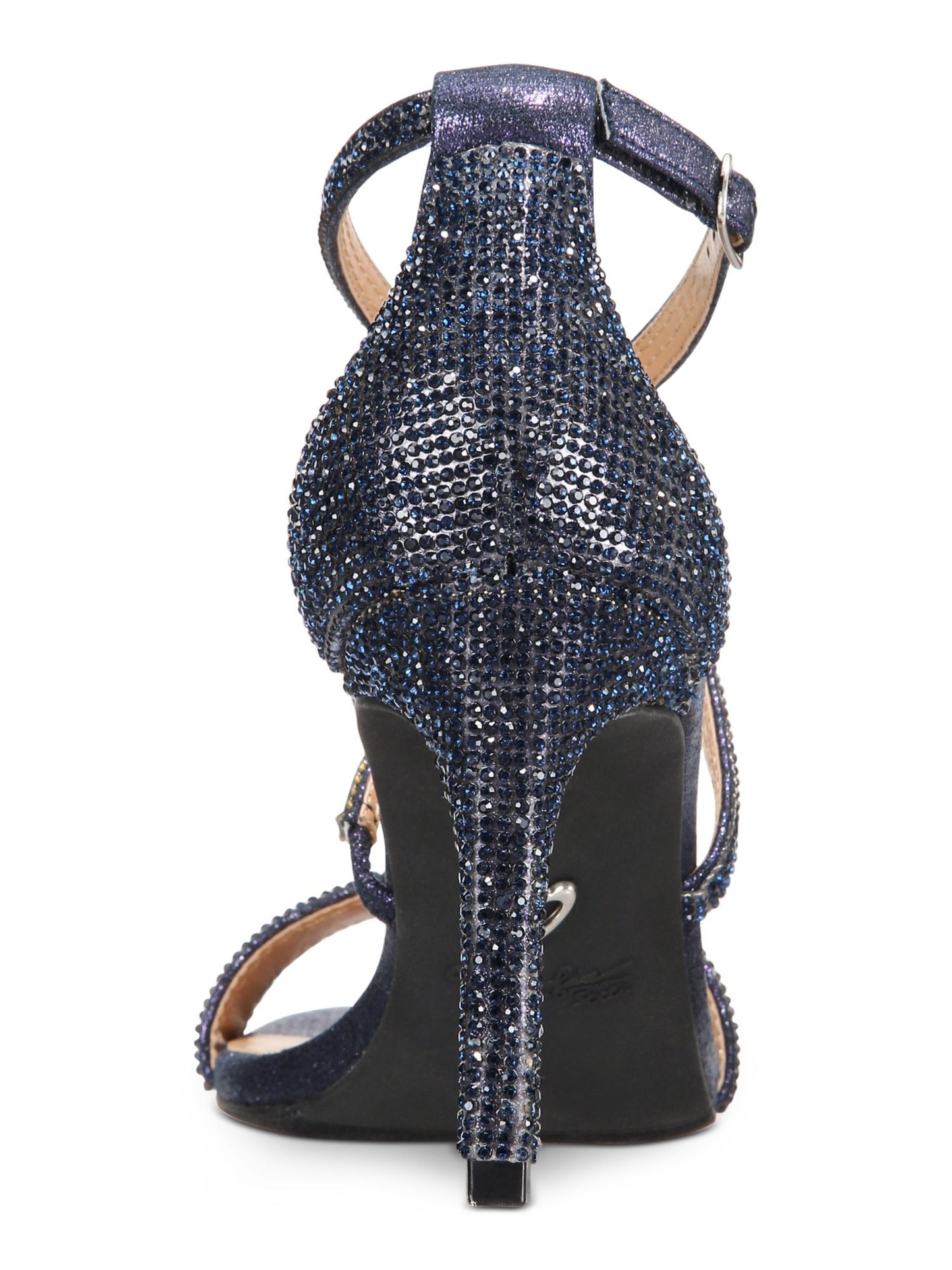 Thalia Sodi Women's Round Toe Stiletto Buckle Dress Sandals Blue 9 W