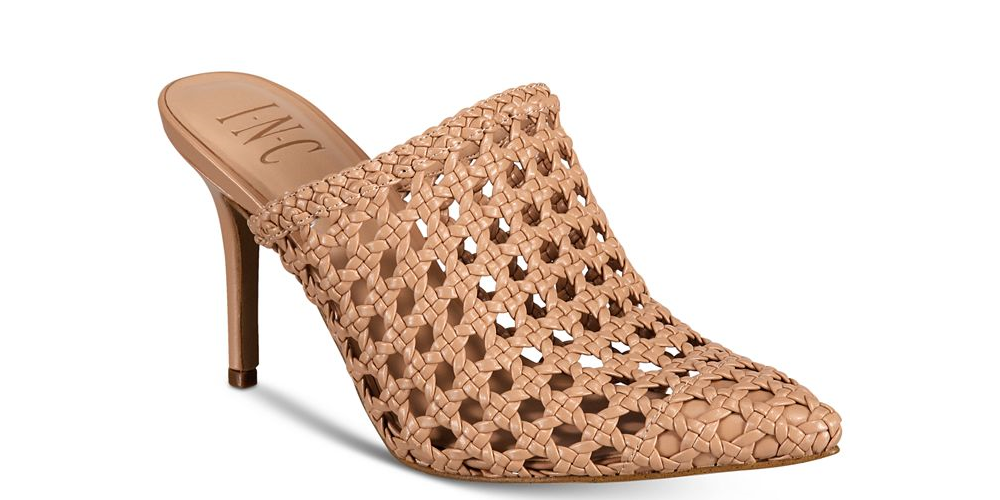 INC International Concepts Women's Celestiap Pointed Toe Mules Brown- Size 9 M