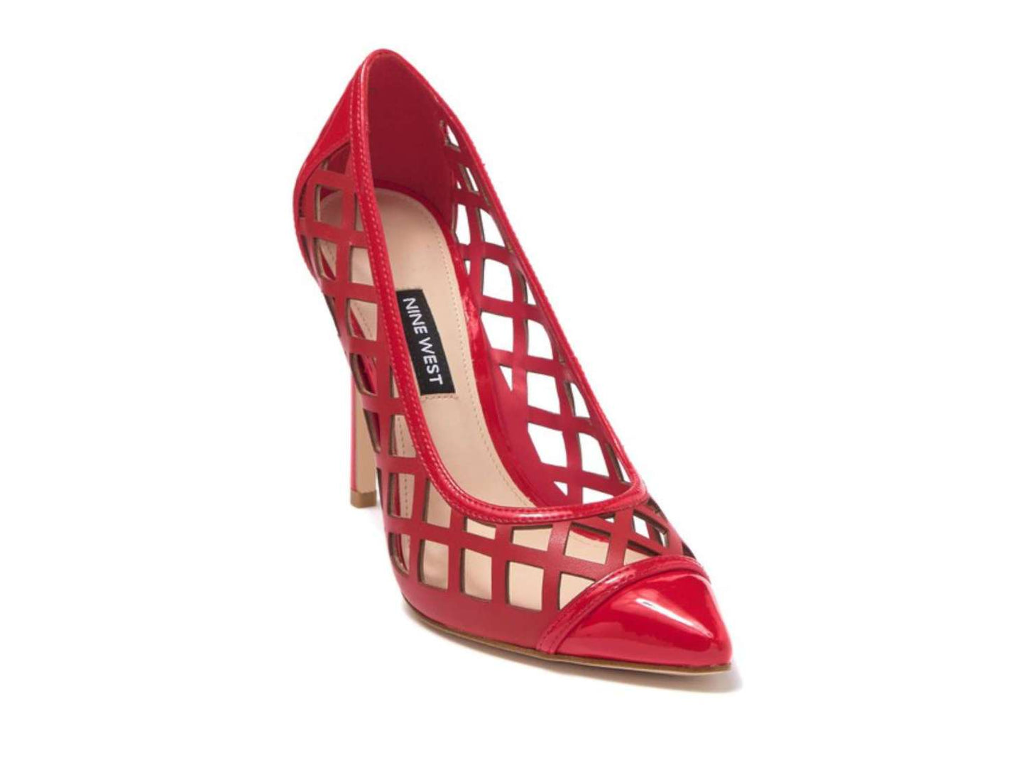 Nine West Tatum8 Pointed Toe Cut Out Pumps Red Size Medium