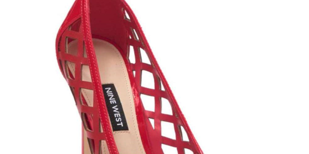 Nine West Tatum8 Pointed Toe Cut Out Pumps Red Size Medium