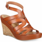 Material Girl Women's Betssy Dress Sandals Cognac Size 10M