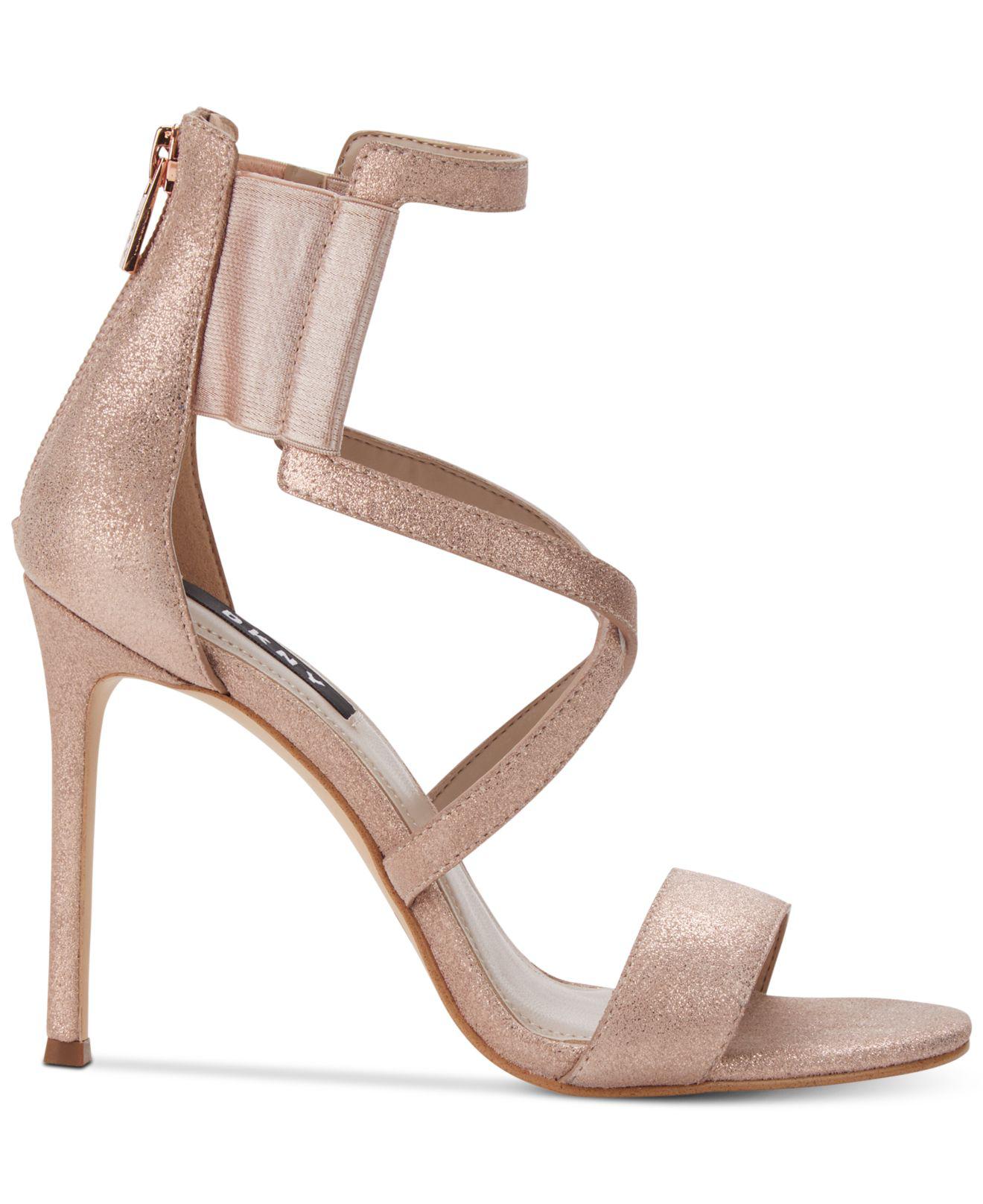 DKNY Women's Lil Studs Open Toe Ankle Strap Classic Pumps Pink Size 9.5