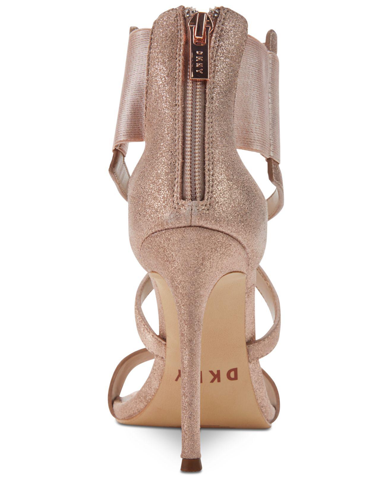 DKNY Women's Lil Studs Open Toe Ankle Strap Classic Pumps Pink Size 9.5