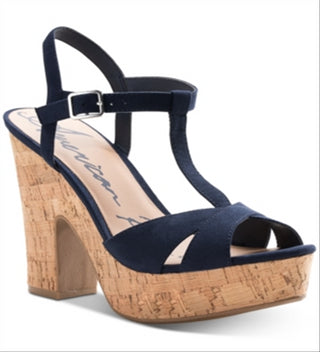 American Rag Women's Jamie T-Strap Platform Dress Sandals Blue Size 9.5M