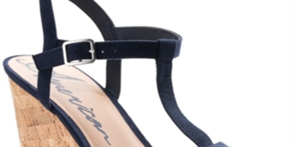 American Rag Women's Jamie T-Strap Platform Dress Sandals Blue Size 9.5M